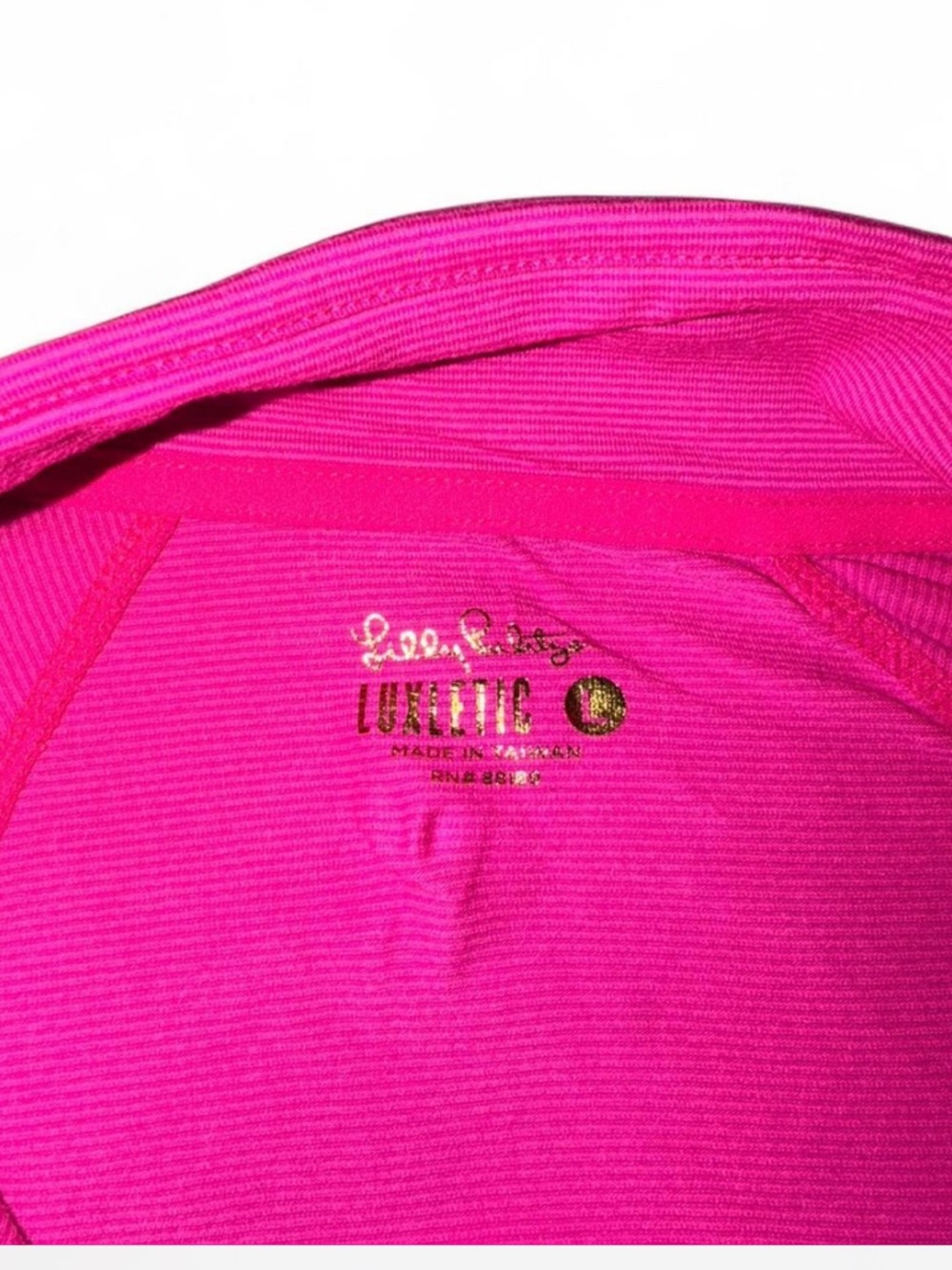 Lily Pulitzer Women’s Hot Pink Full-Zip Athletic Jacket - Picture 3 of 5